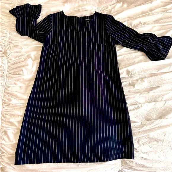 Skirts | Navy Blue Pinstripe Dress Just Above The Knee | Poshmark Skirts | Navy Blue Pinstripe Dress Just Above The Knee | Poshmark